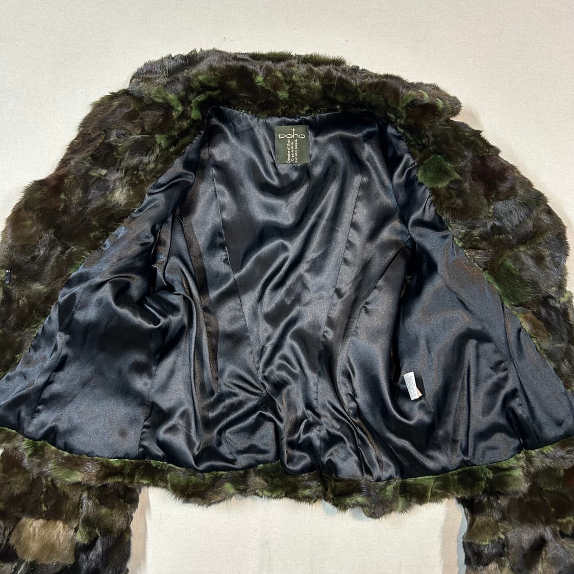 DOHO 빈티지 퍼 모피 자켓 믹스 그린 상품이미지3