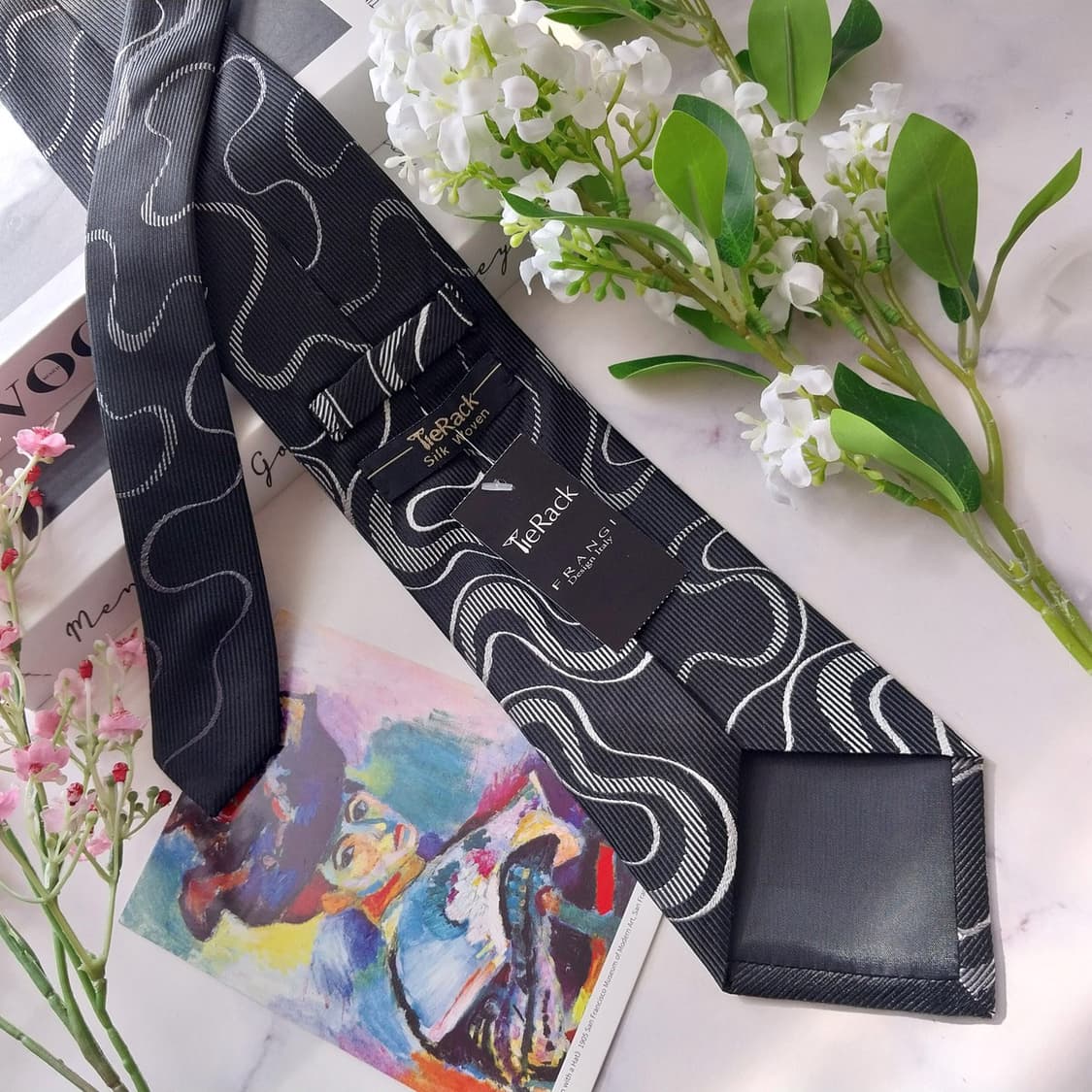 TIERACK 타이렉 넥타이 블랙 새제품 8.7cm S등급 K2062
 상품이미지4