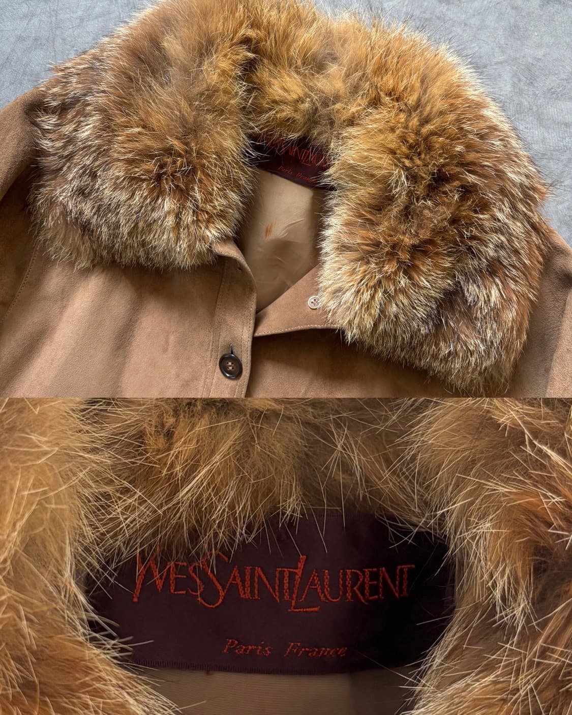 Yves Saint Laurent 입생로랑 90s 퍼트리밍 스웨이드 자켓 상품이미지5