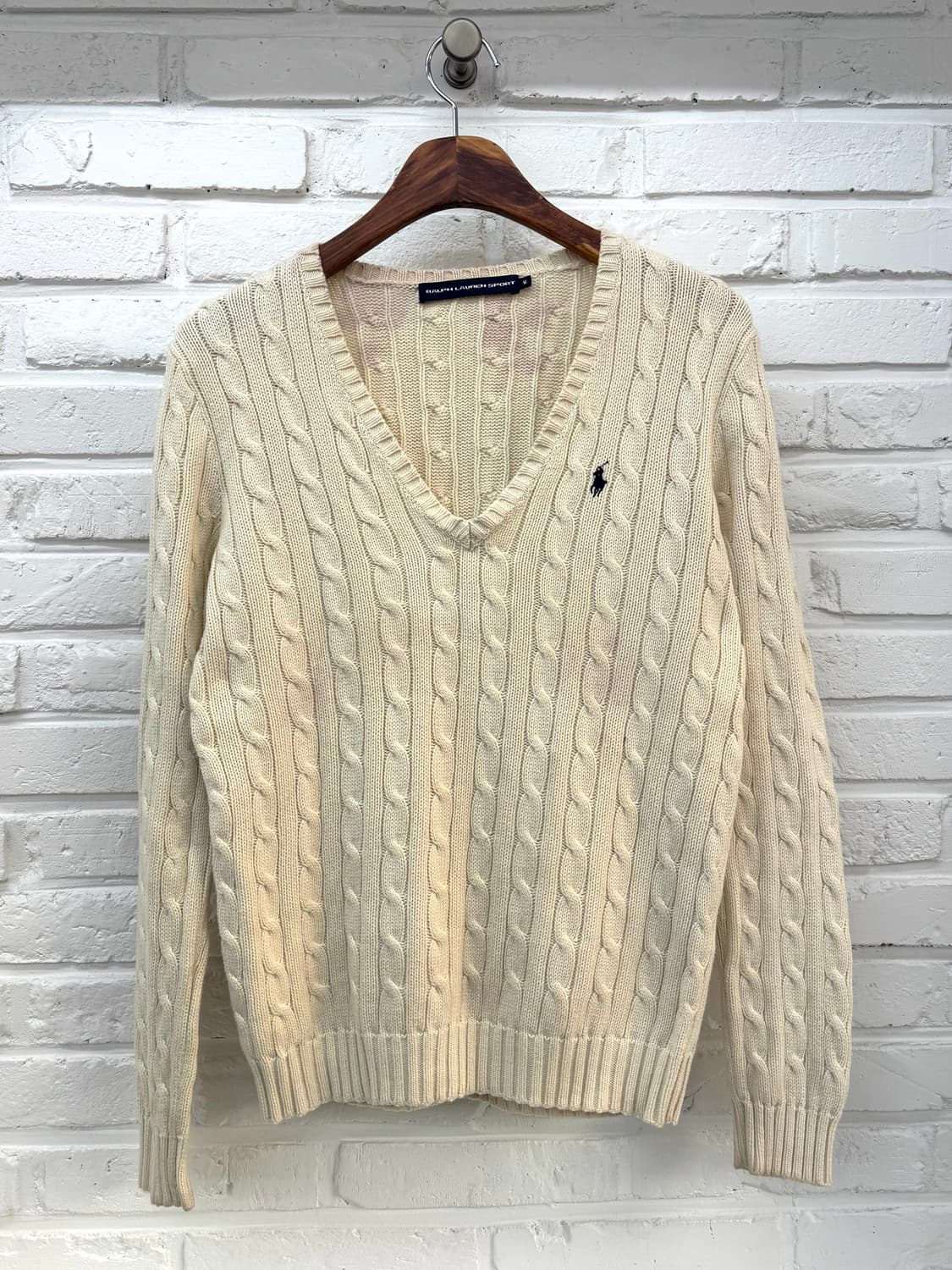 폴로 스포츠 아이보리 꽈베기 니트 상품이미지3
