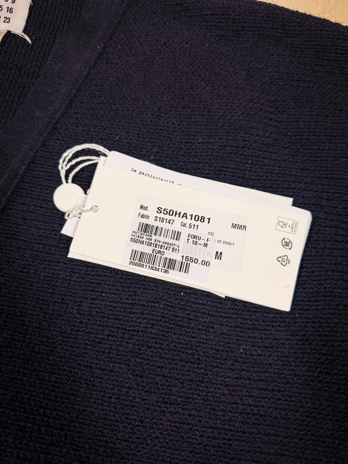 메종 마르지엘라 엘보패치 가디건 (Navy) 상품이미지9