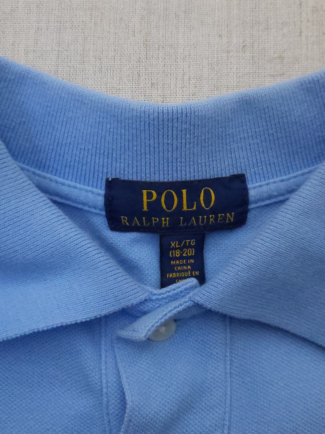 폴로 랄프로렌 긴팔 폴로 하늘색 XL 상품이미지3