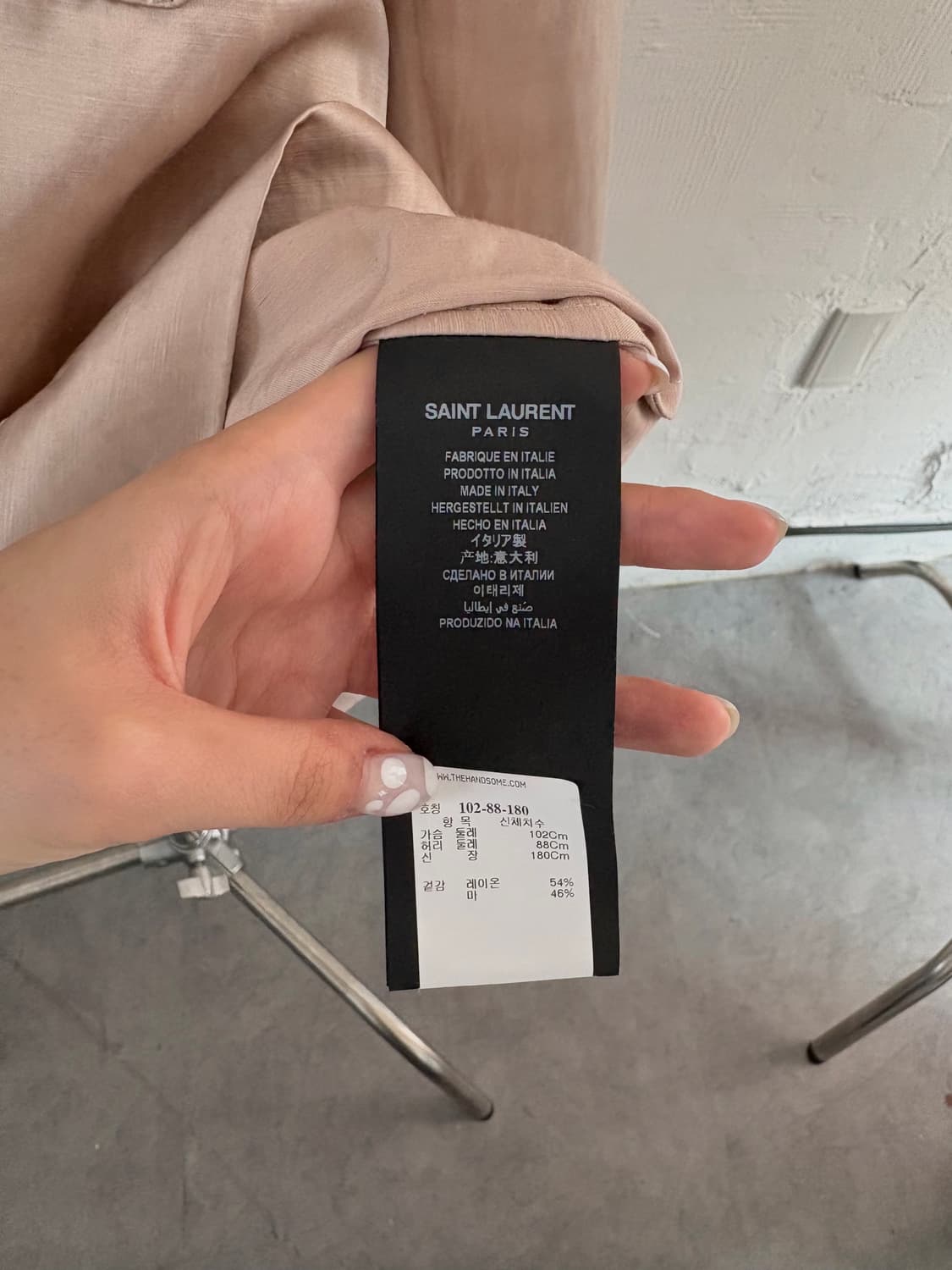 Saint Laurent 생로랑 플람메 새틴 밀리터리 자켓 상품이미지5