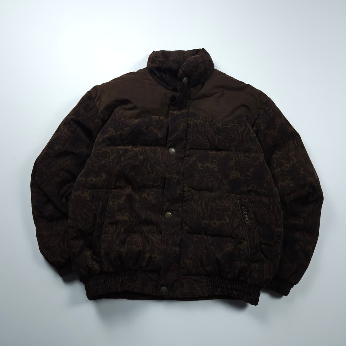 JSCIPIO 아카이브 페이즐리 패턴 스웨이드 배색 다운 자켓 (L) 상품이미지1