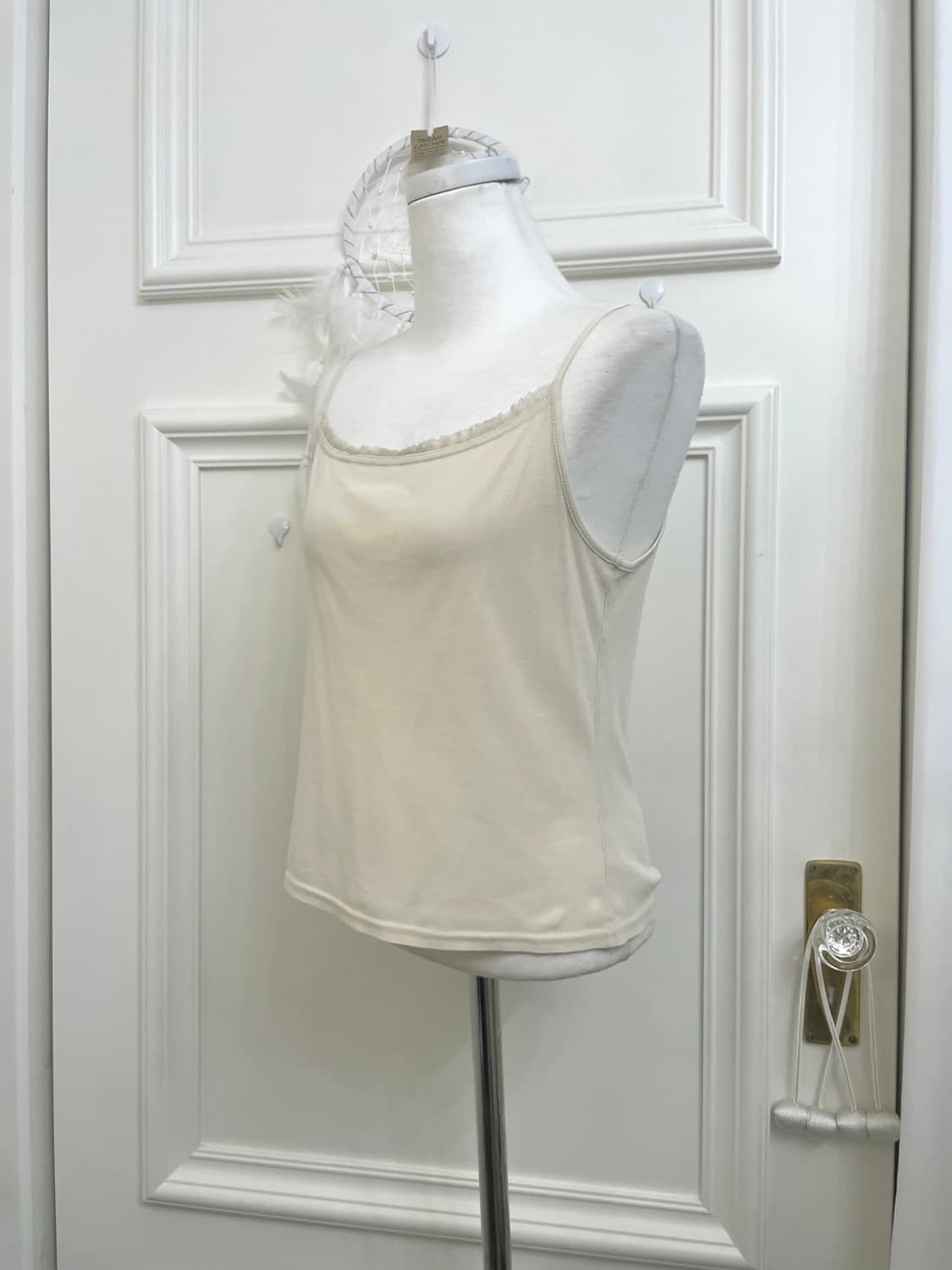 ivory melange angora loose cardigan&lace 상품이미지9