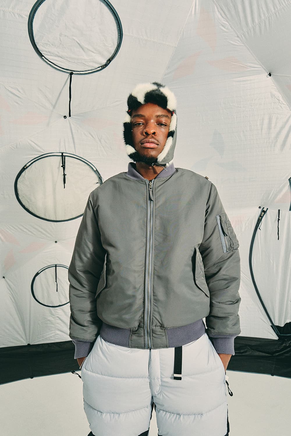 FETCH 나일론 리버시블 MA-1 자켓 차콜 상품이미지3