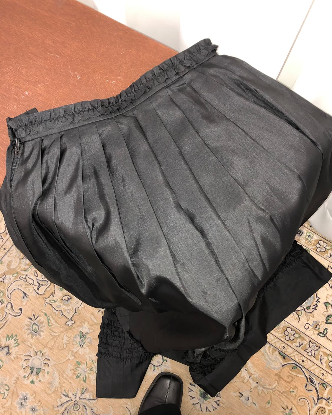 블랙 프릴 플리츠 스커트 상품이미지6