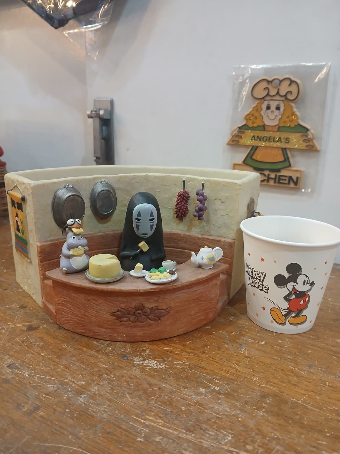 빈티지 지브리 센과 치히로 가오나시,보우네즈미 마블화분 상품이미지5