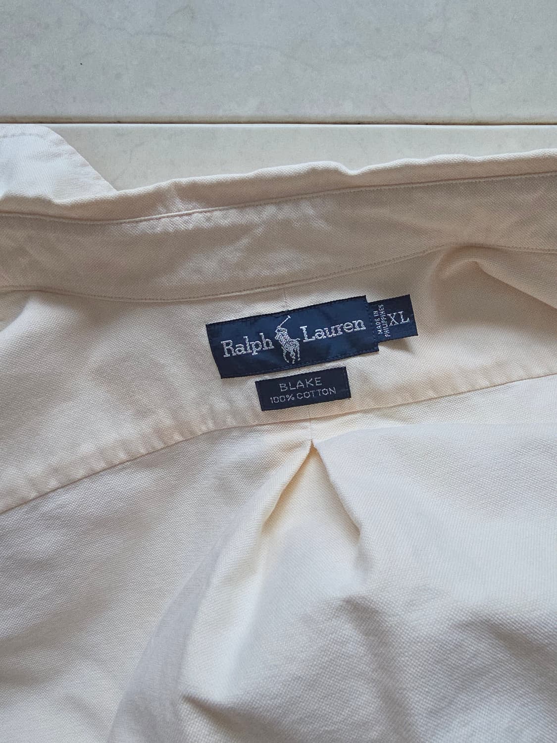 폴로 블레이크핏 옥스포드셔츠 옐로우 XL 상품이미지7