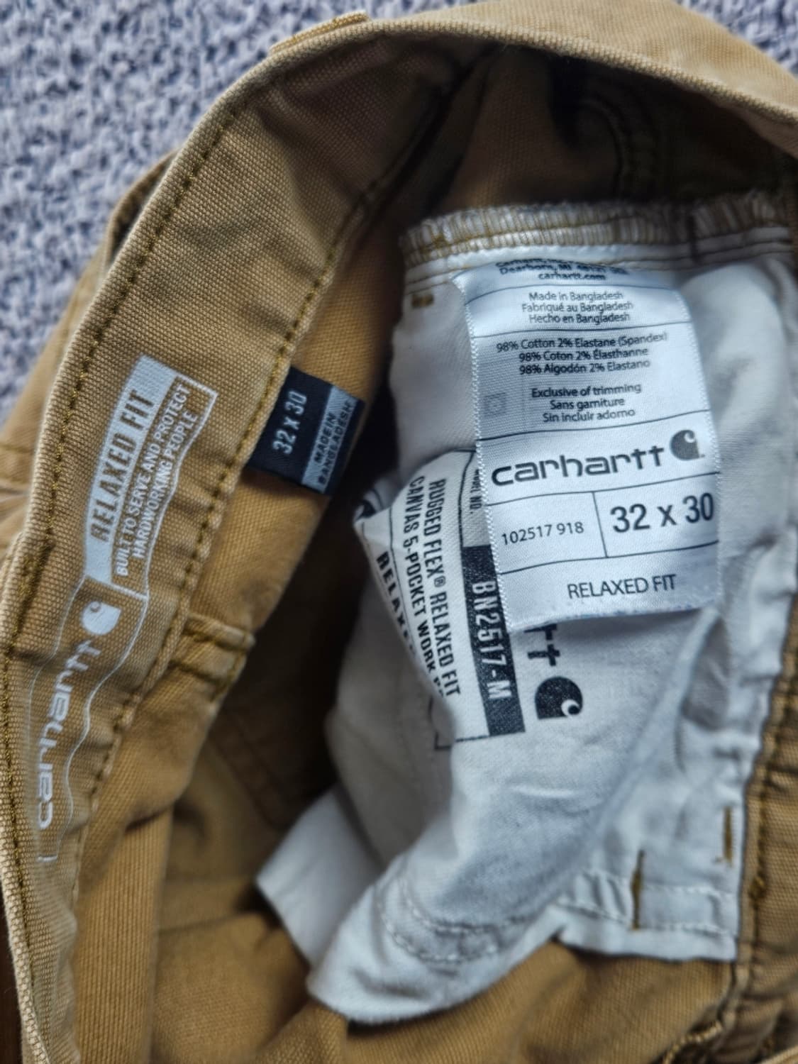 칼하트 코튼 카펜터 워크 팬츠 ( 32 X 30 )/ 10899 상품이미지7