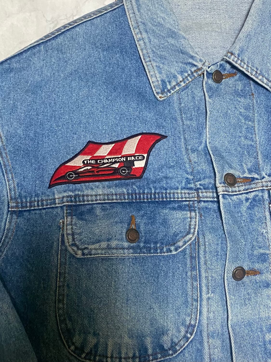 빈티지 데님 자켓 패치 워크웨어 오버핏 105 상품이미지3