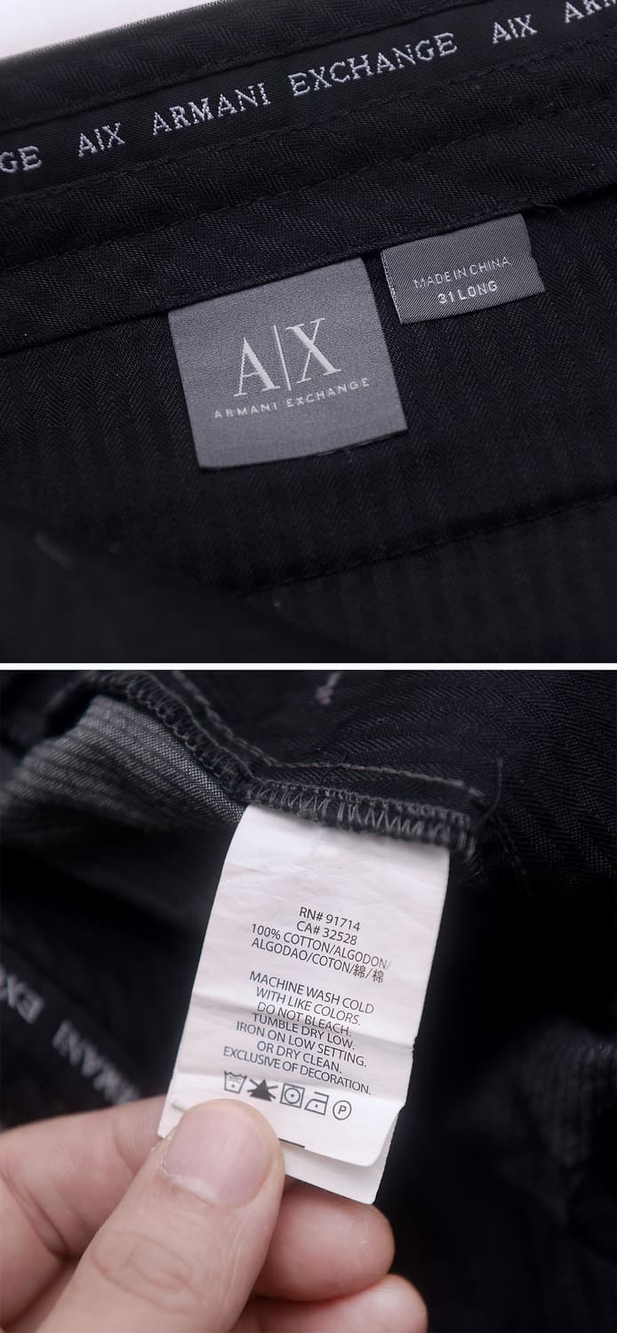 아르마니 (AX) 코튼 스트라이프 슬렉스 팬츠 (29-30) 상품이미지8