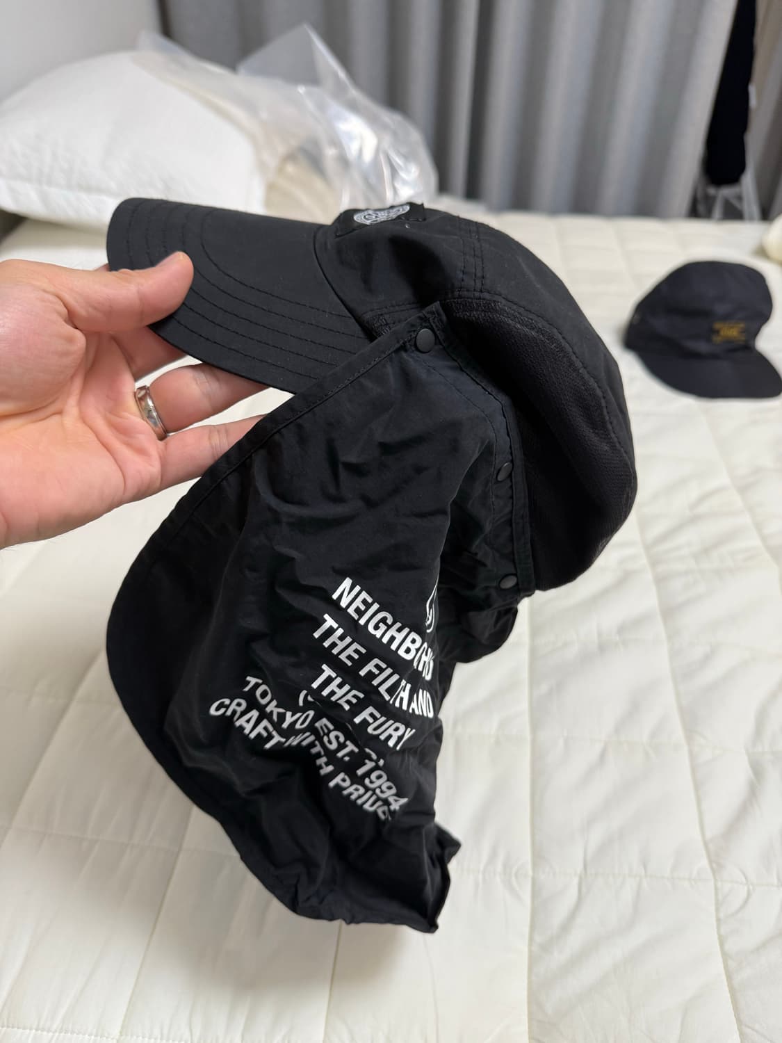 네이버후드 캠프캡 블랙 상품이미지4