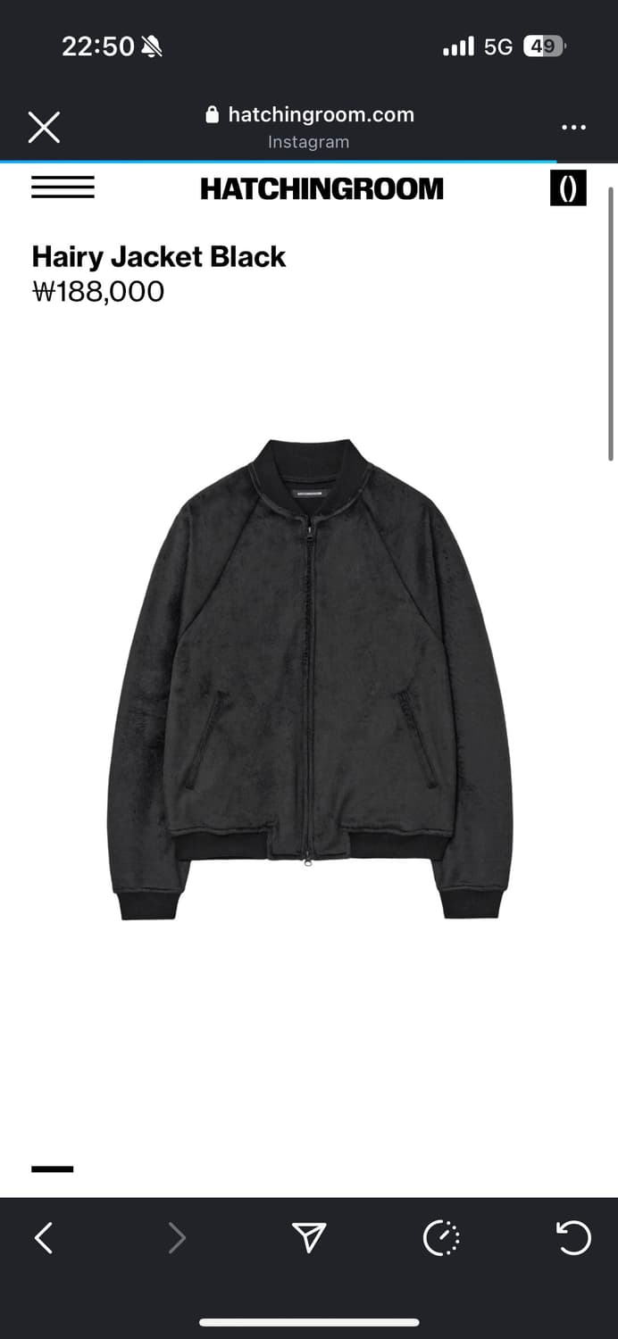 해칭룸  Hairy Jacket Black 3사이즈 상품이미지1