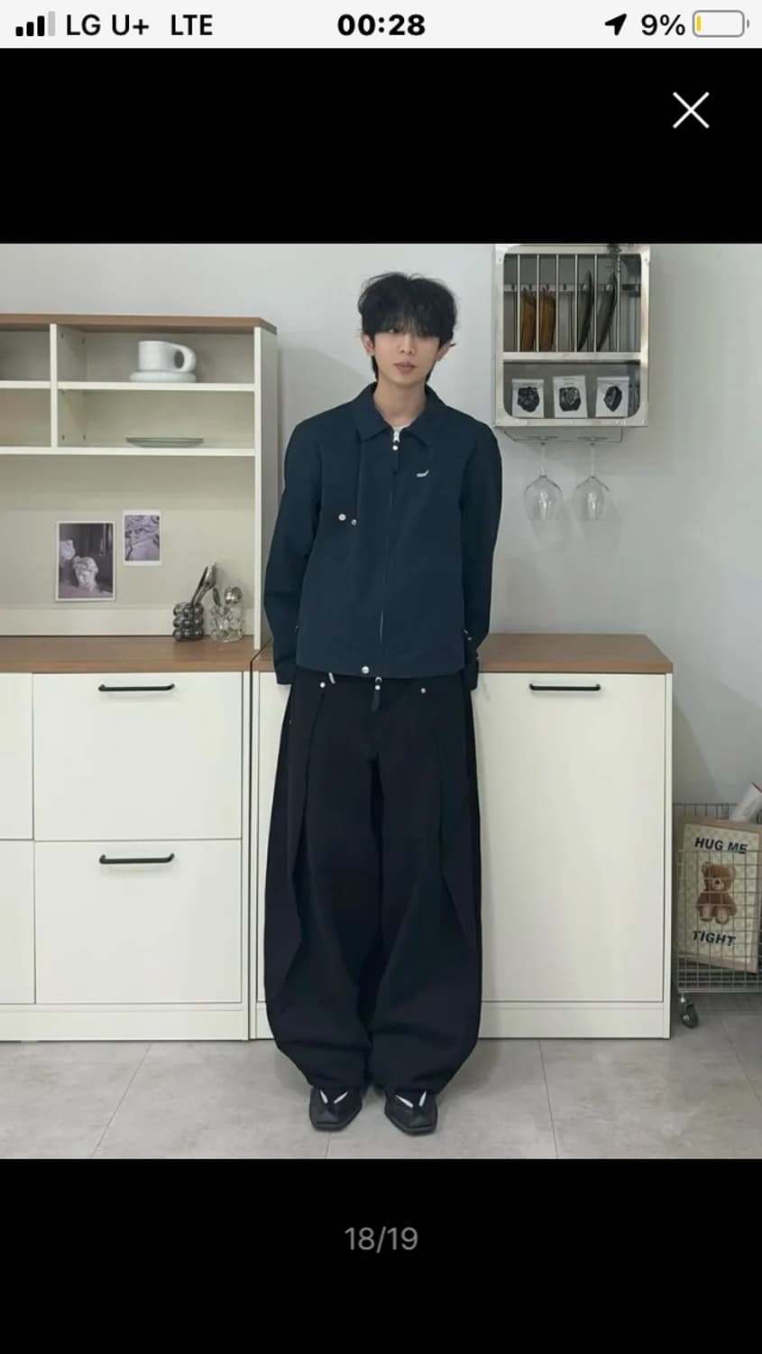 [IDWS][아이돈워너쉘]소프트 스웨이드 트윈 벌룬 팬츠 블랙  상품이미지2