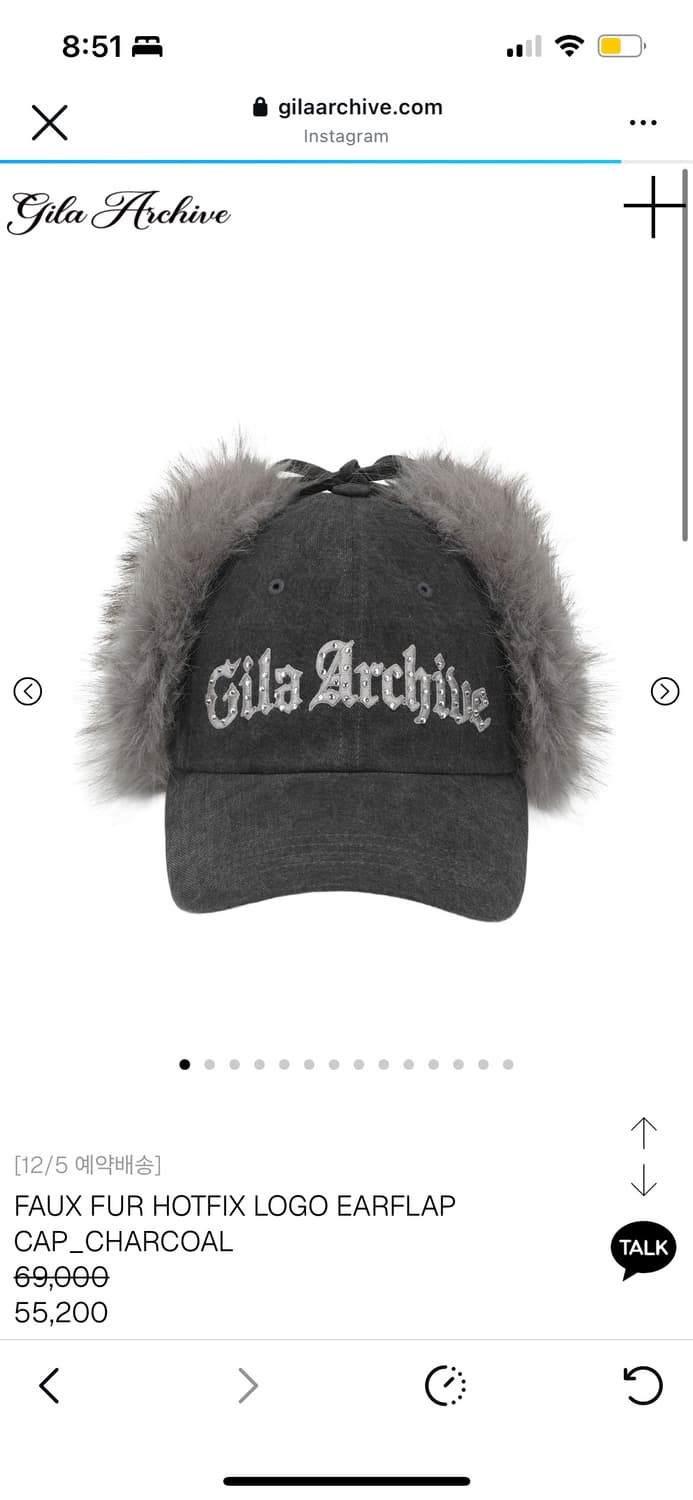 FAUX FUR HOTFIX LOGO EARFLAP CAP_CHARCOA 상품이미지1
