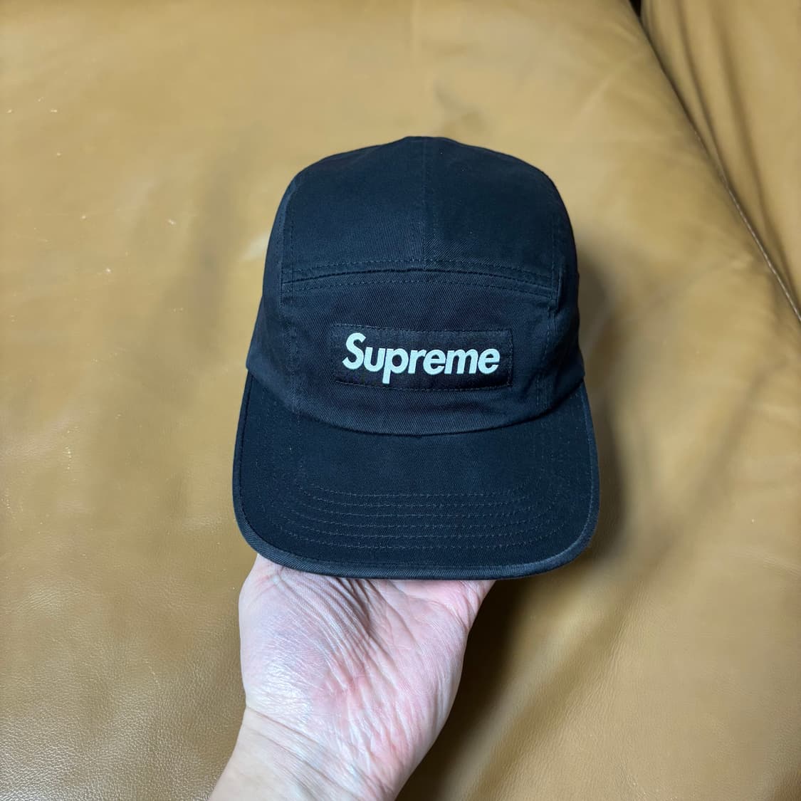 슈프림 캠프캡 모자 박스로고 블랙 상품이미지2