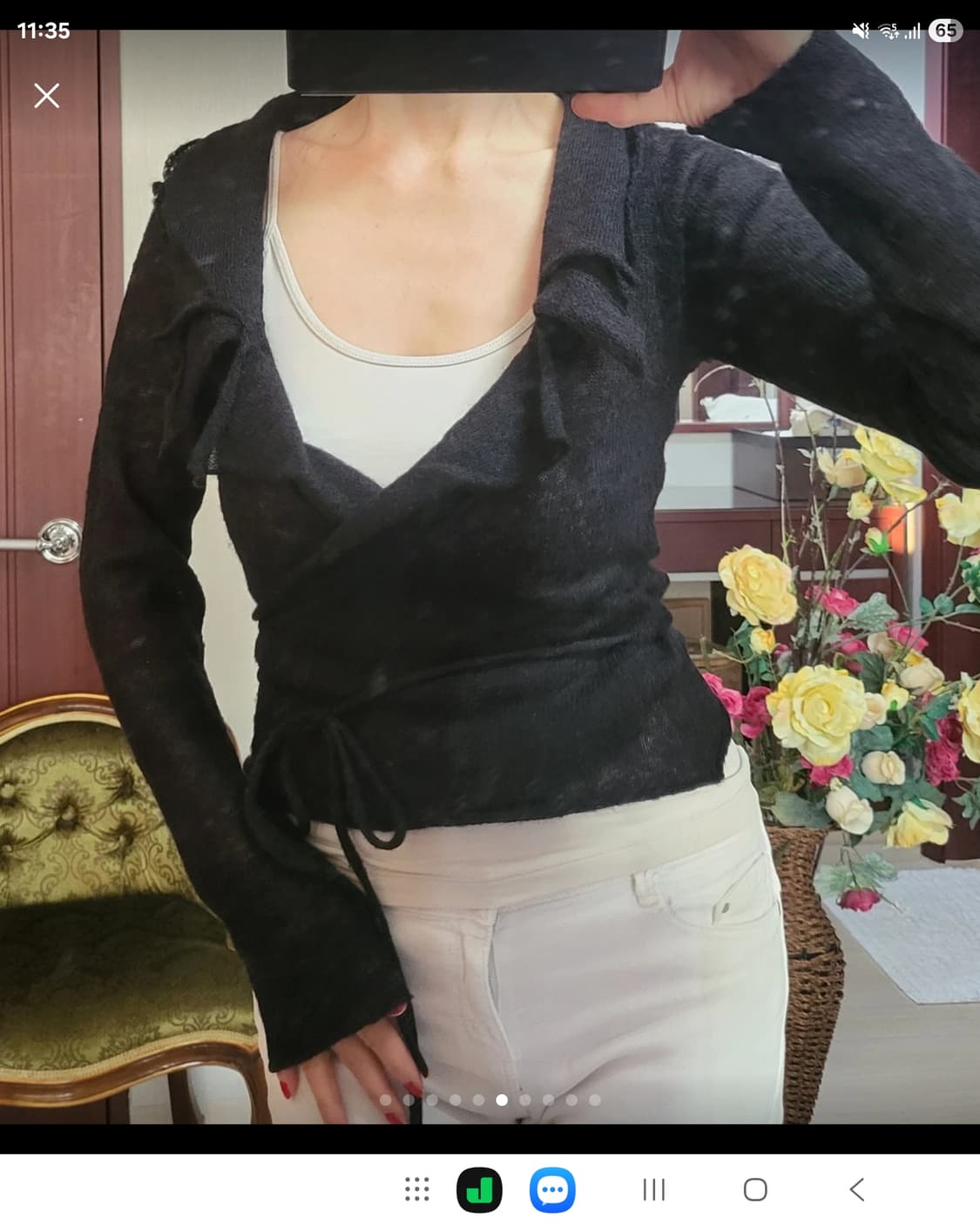 스페인 망고 MNG  랩 가디건 블랙 상품이미지7