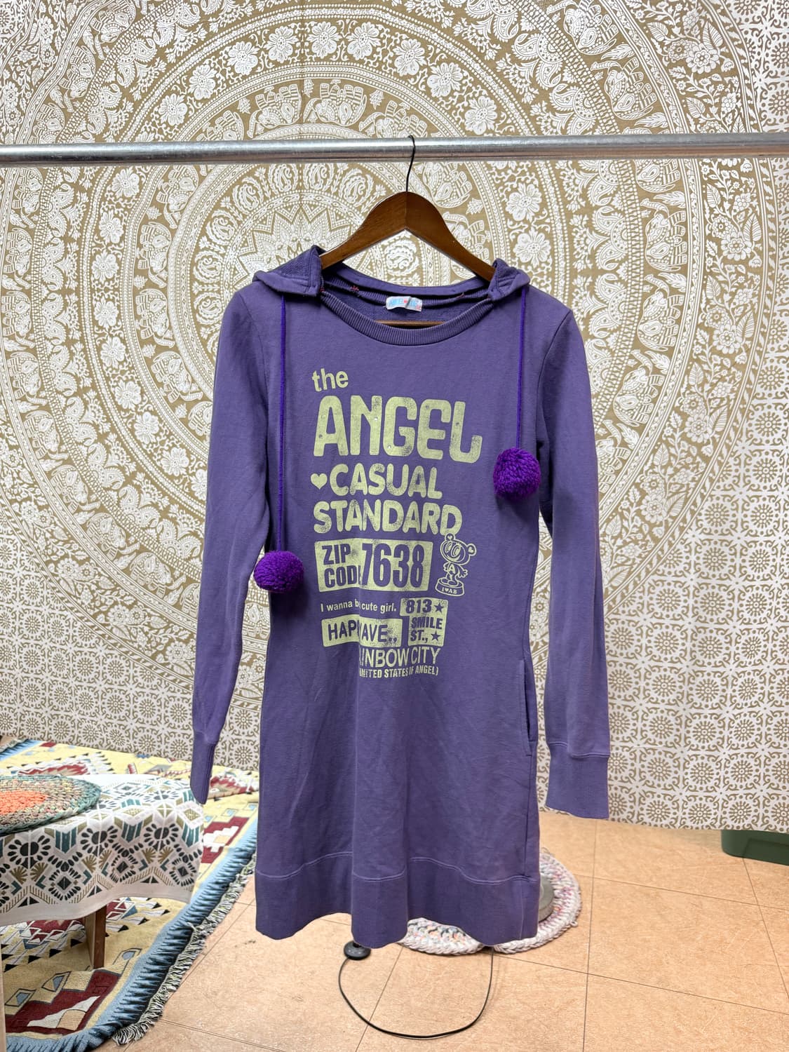 제페니즈 빈티지 여성 방울 롱 후드티 (Z1015) 상품이미지3