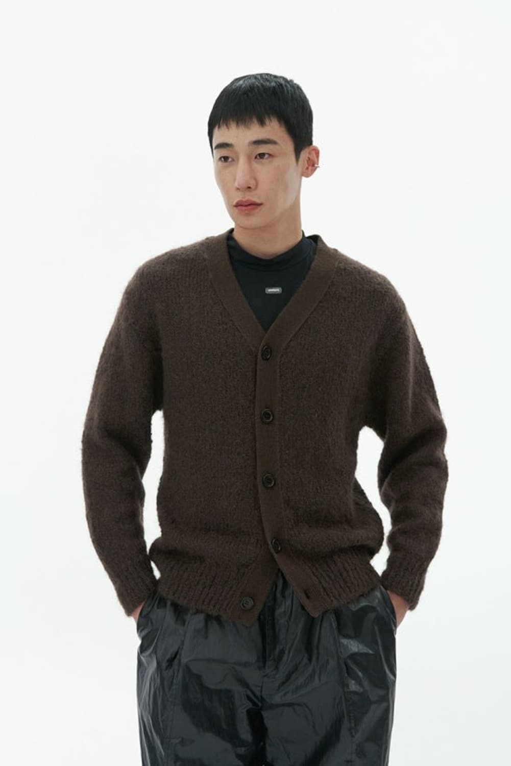 아모멘토 그랜파 가디건 M 다크 브라운 상품이미지2