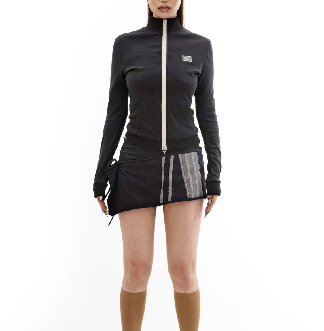 위갱영 wegangyoung 레이어드 랩 스커트 팬츠 상품이미지3