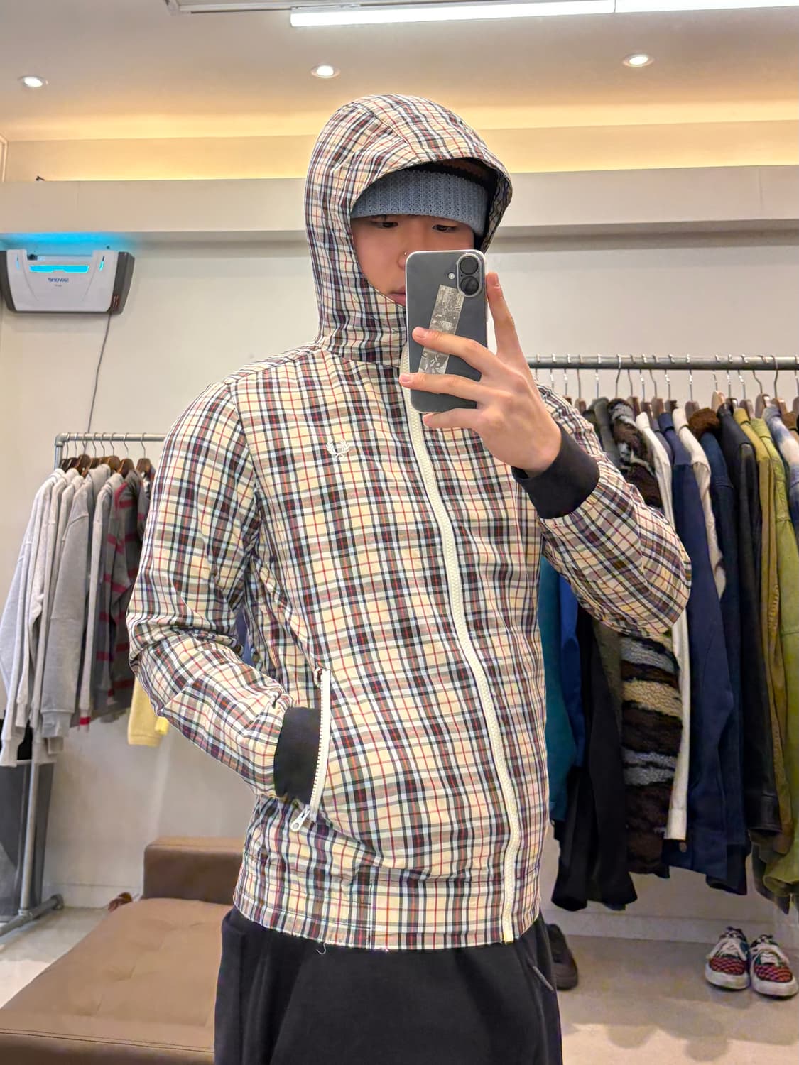 프레드 페리 체크 후드자켓 상품이미지9