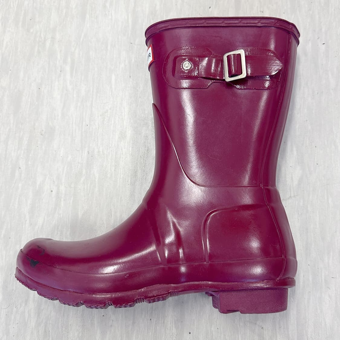 헌터 글로스 쇼트 레인부츠 장화 여름 장마 롱 바이올렛 여성 240mm 상품이미지1