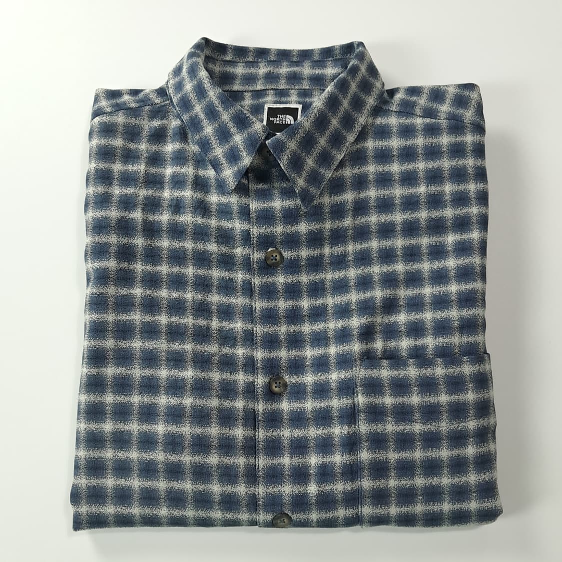CK758 XL 노스페이스 90s 스모키 블록 체크 반팔 셔츠 남방 상품이미지8