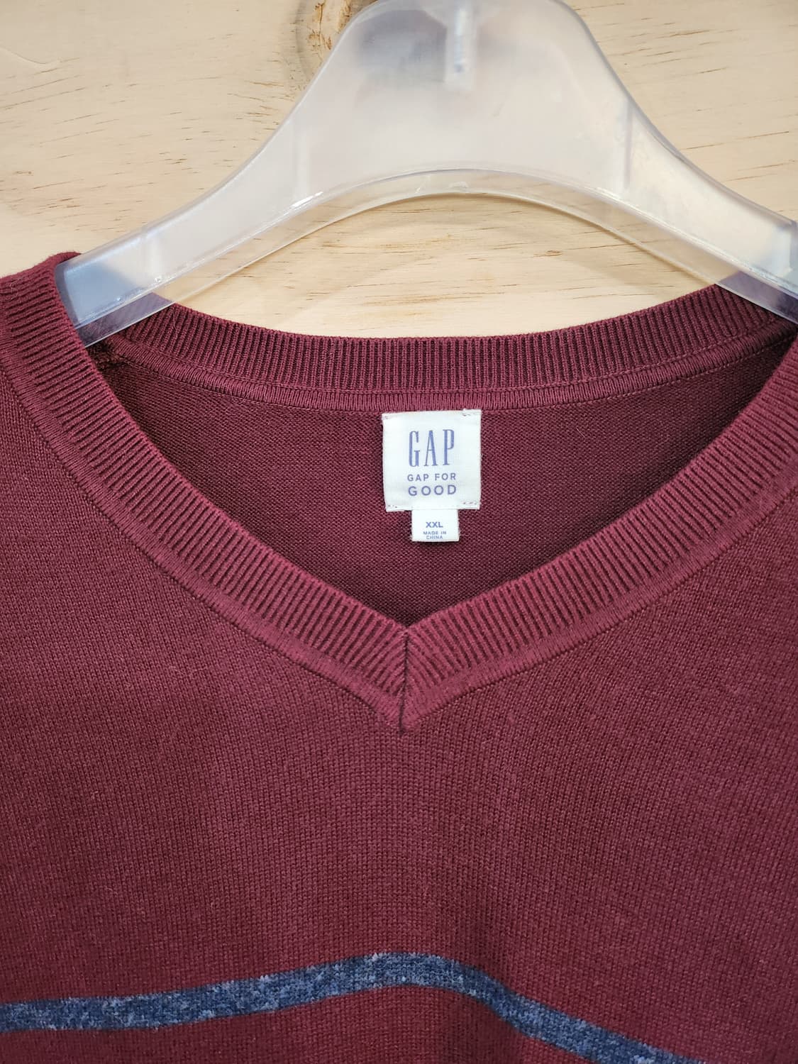 412) 갭 gap 스트라이프 브이넥 니트 상품이미지4