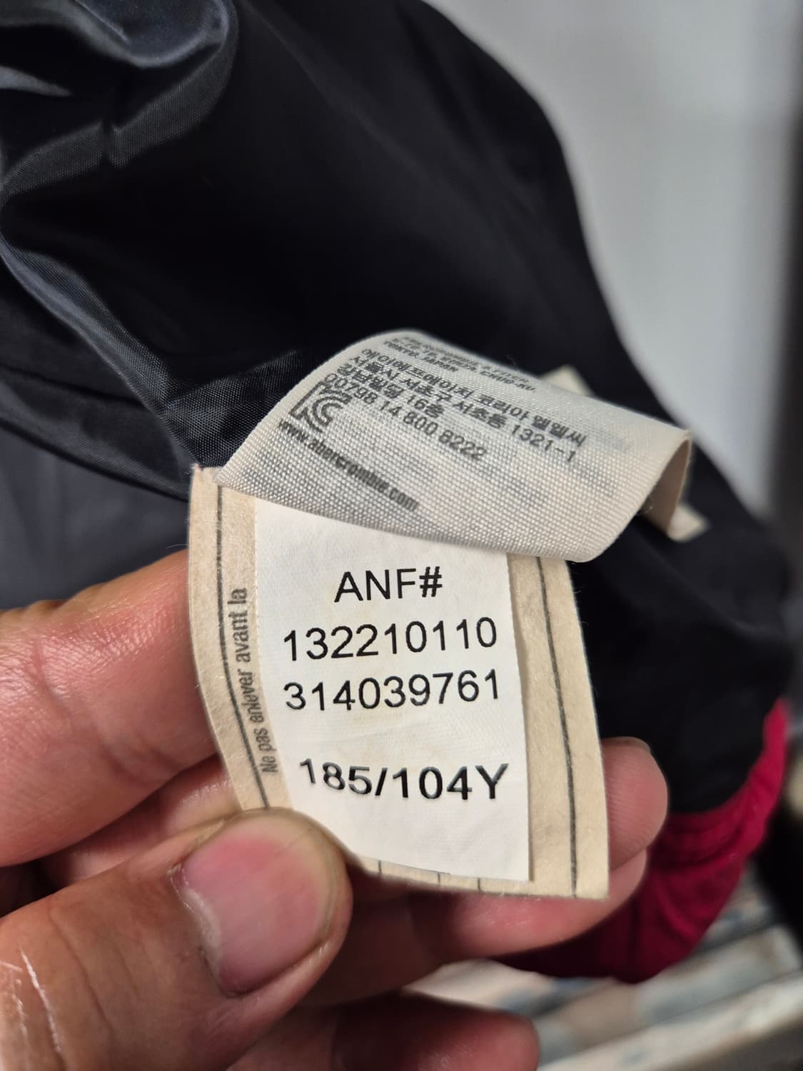 *무료배송* 아베크롬비 다크레드 덕다운 패딩 조끼 L사이즈(상태A급) 상품이미지9