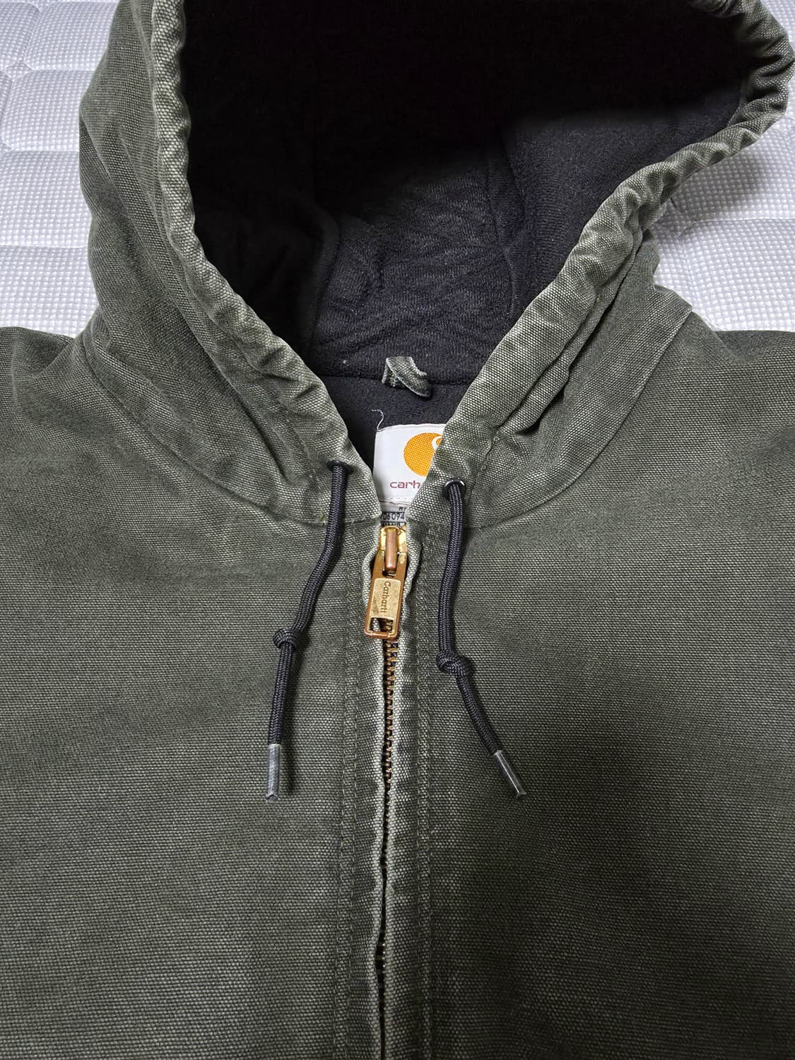 칼하트 J130 MOS 2XL 덕 액티브 후드자켓 모스그린 상품이미지6