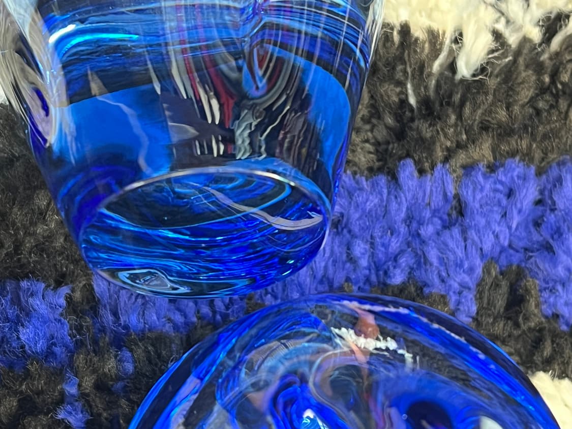 60s Cobalt Blue ZBS Glassworks Handcraft 상품이미지8