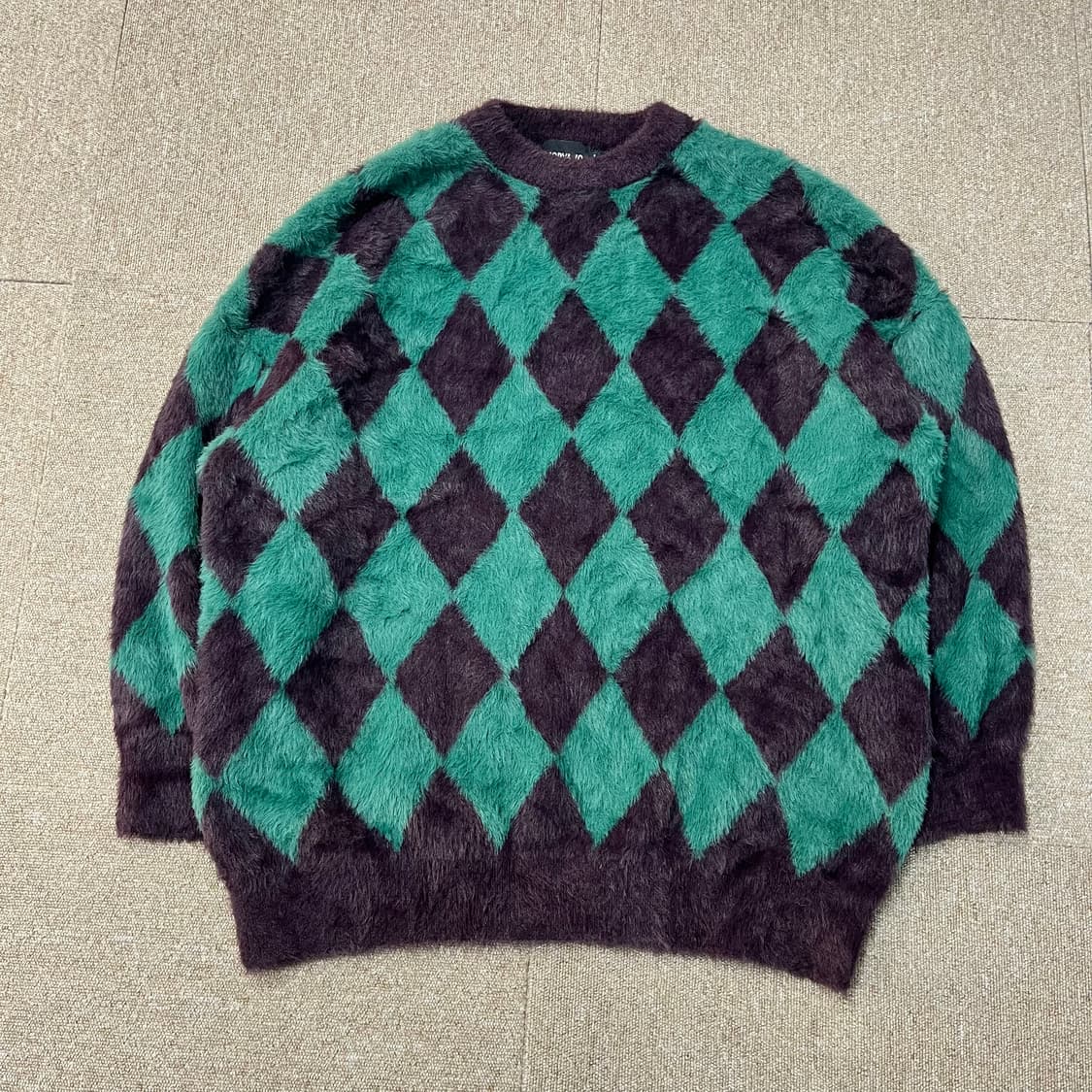 아조바이아조 체크보더 니트 상품이미지2