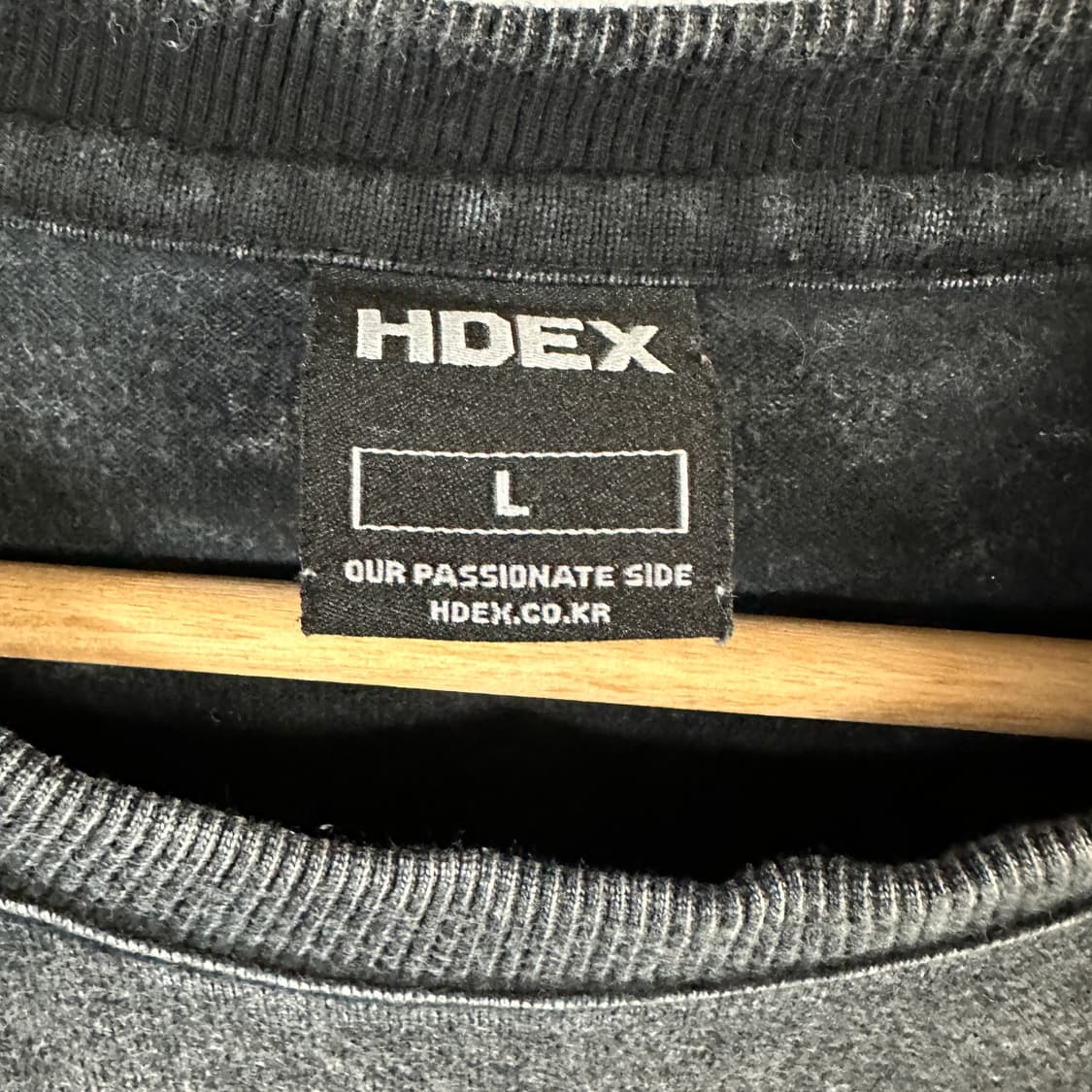 에이치덱스 올드 페이디드 워싱 숏 슬리브 블랙 상품이미지3