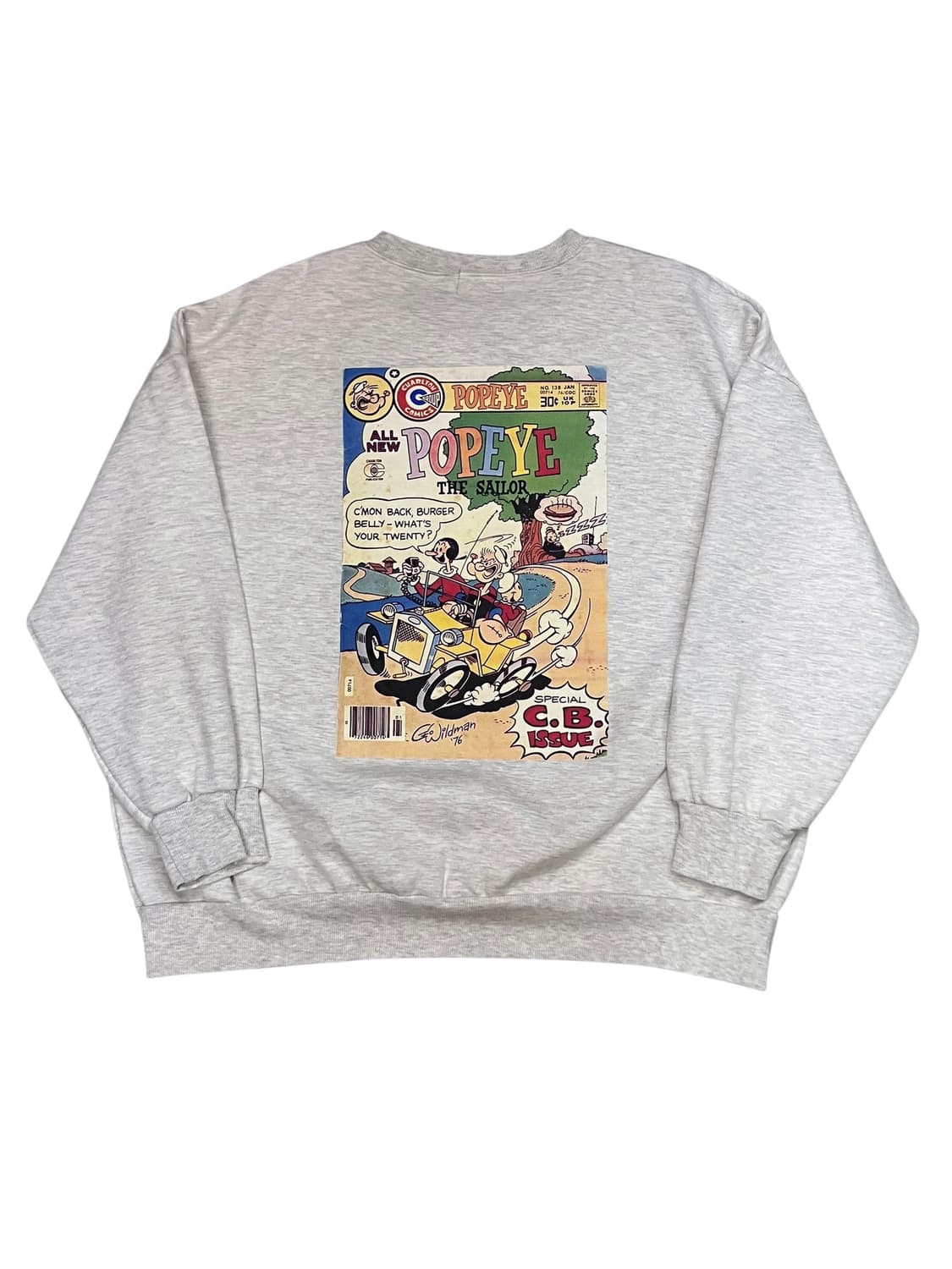 빈티지 프린팅 기모 맨투맨 백멜란지 Free  #csz3541 상품이미지3