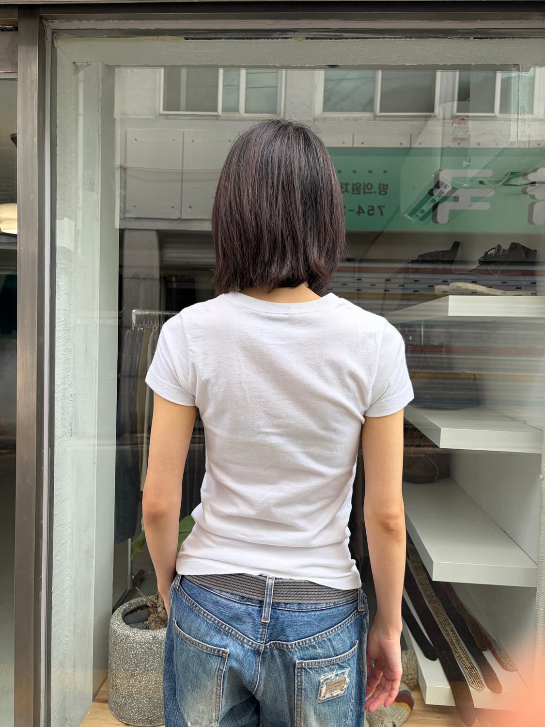 Stussy girls 1980 크라운 로고 반팔 티셔츠 상품이미지3