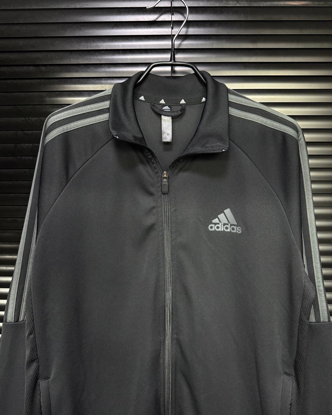 아디다스 트레이닝 블랙 져지 저지 트랙탑 집업 105 XL 올드스쿨 런닝 상품이미지3