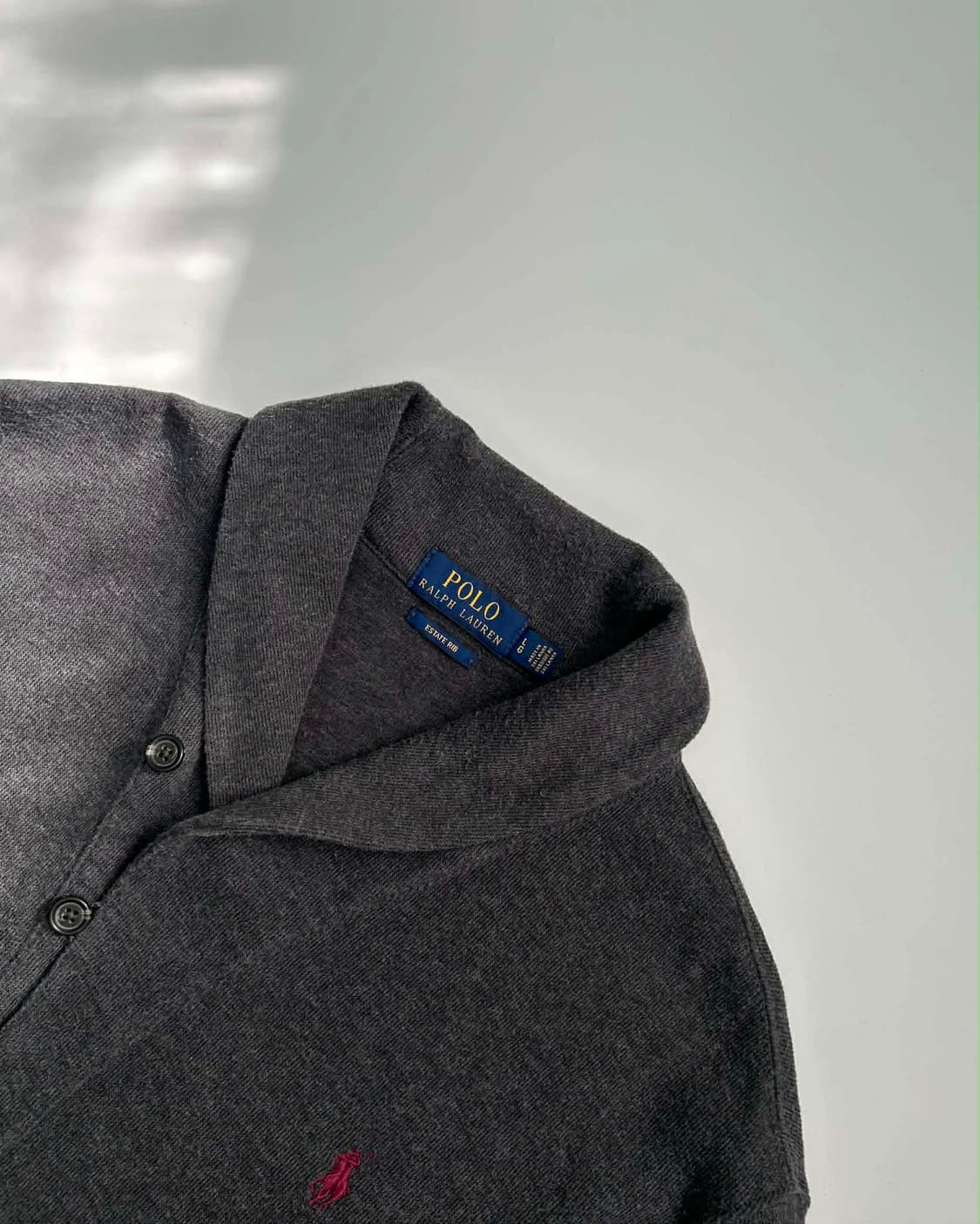[L] 폴로 랄프로렌 에스테이트 립 숄카라 코튼 가디건 상품이미지3