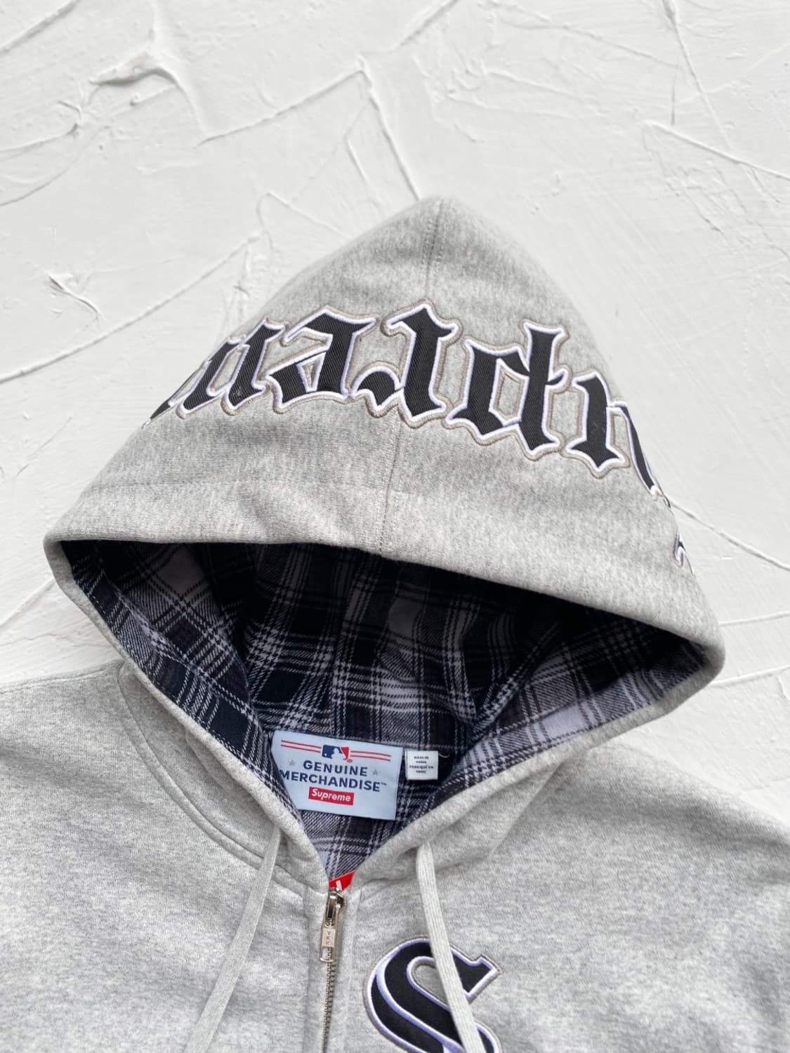 수프림 엠엘비 화이트 삭스 콜라보 후드직업 상품이미지2