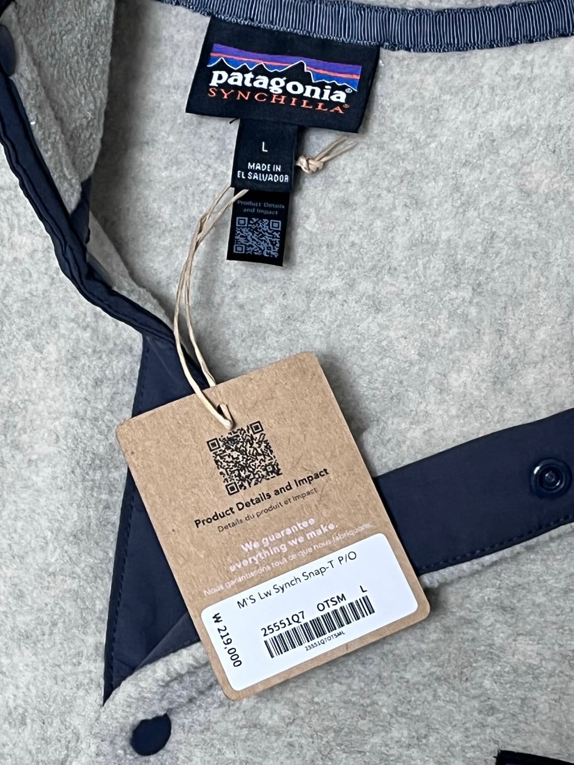 파타고니아 신칠라 오트밀 라이트웨이트 / L 상품이미지2