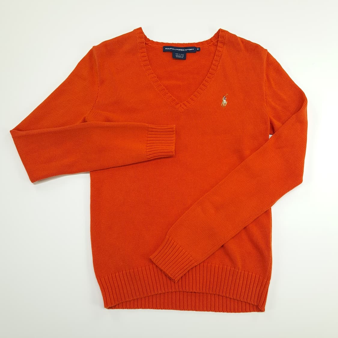 CN744W M 폴로 랄프로렌 오렌지 V넥 긴팔 니트 스웨터 상품이미지2