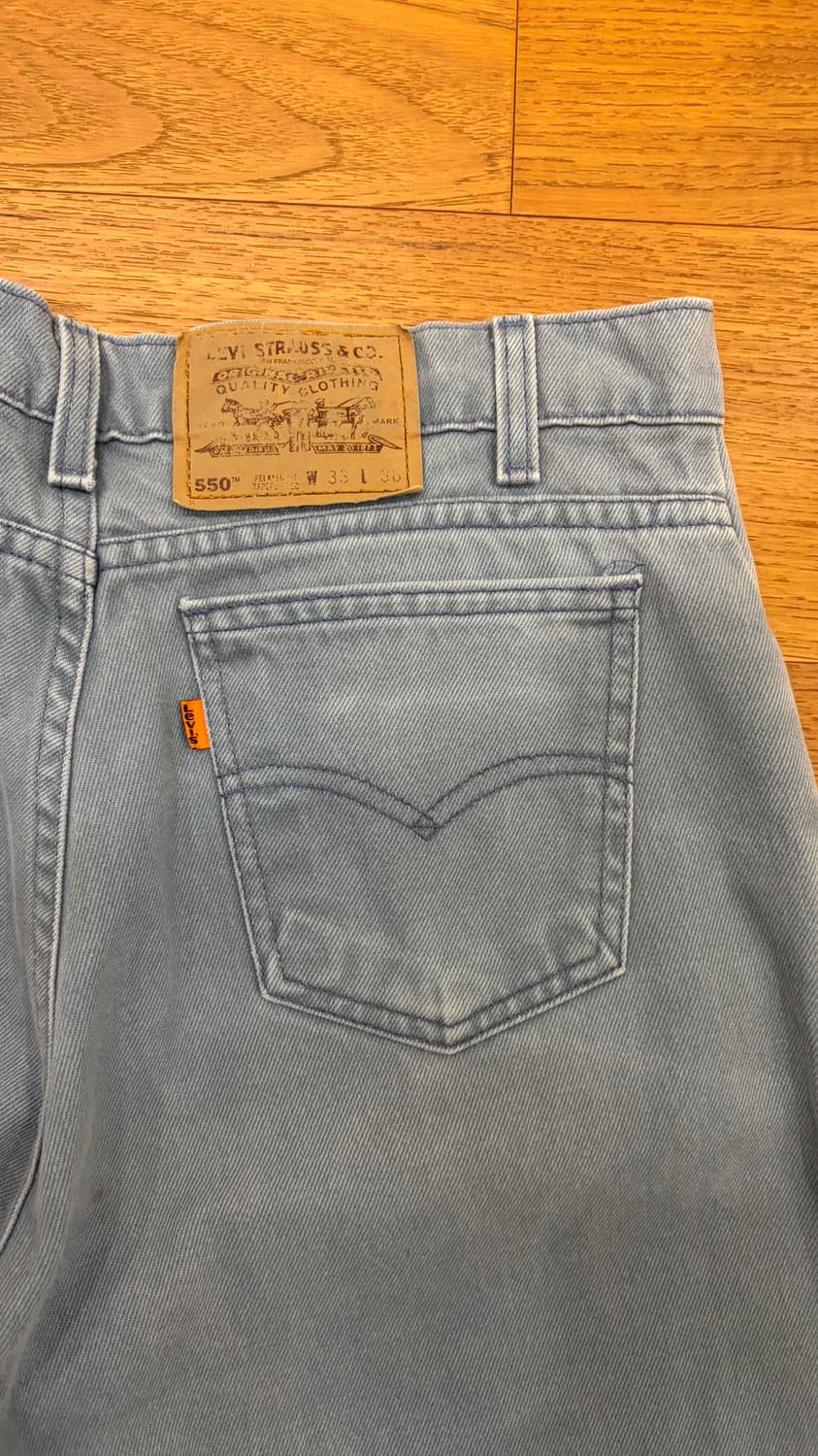 [33] 리바이스 550 오렌지탭 연청 그레이 데님 팬츠 상품이미지4