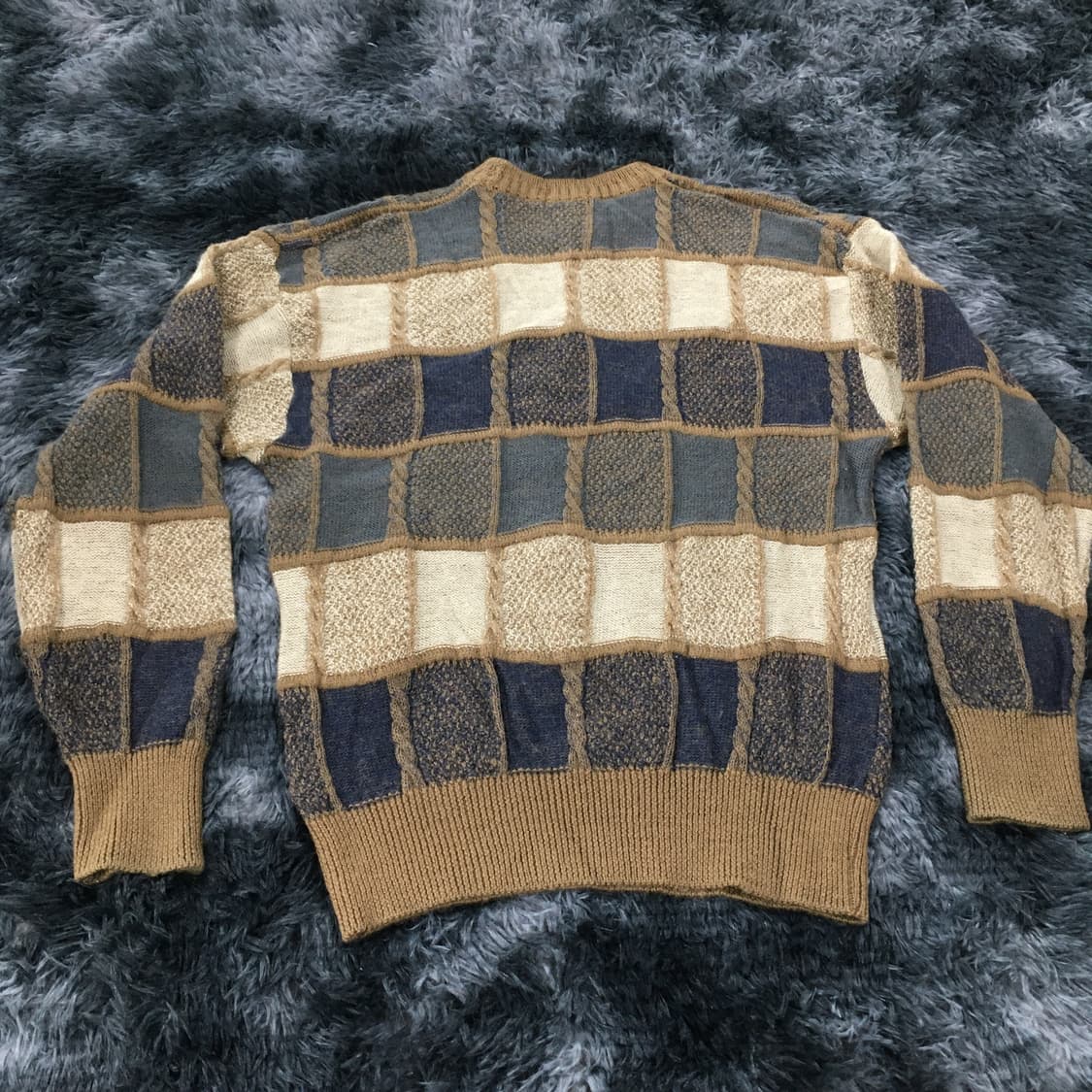 투티/0210 TAVARES JPN 빈티지 체크 패턴 니트 스웨터 상품이미지6