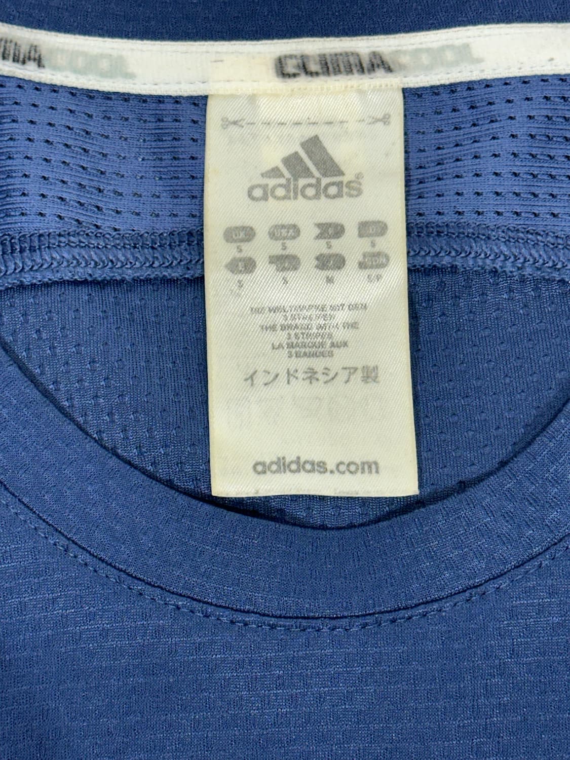 아디다스 네이비 스포티 블록코어 화이트 삼선 긴팔티 M 상품이미지7