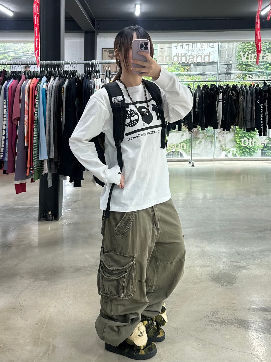 베이프 x Undefeated x Timberland 롱슬리브 상품이미지4