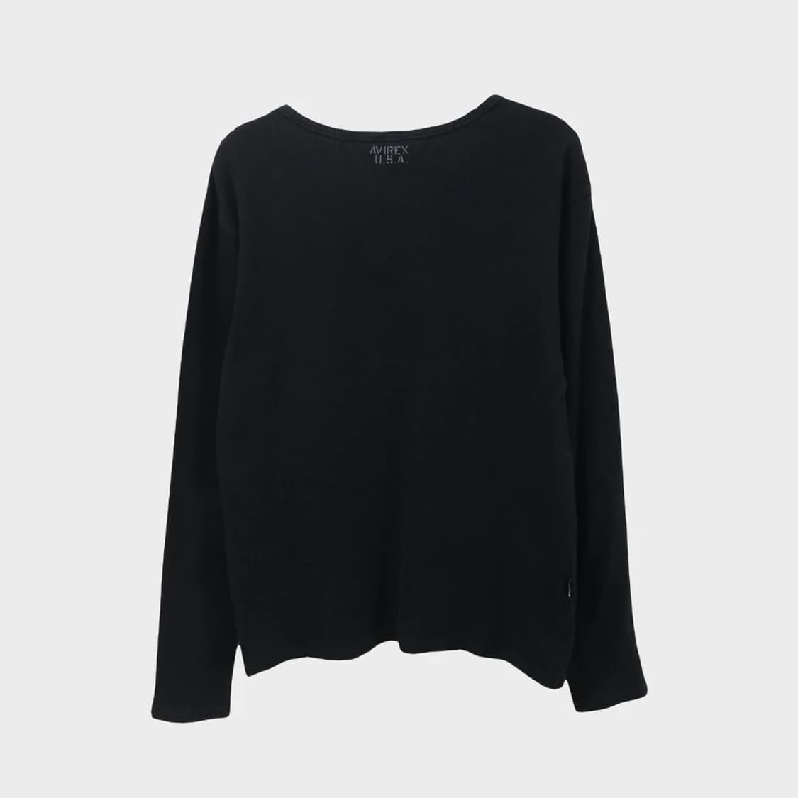AVIREX BLACK RIBBED SHORT SLEEVE 상품이미지4