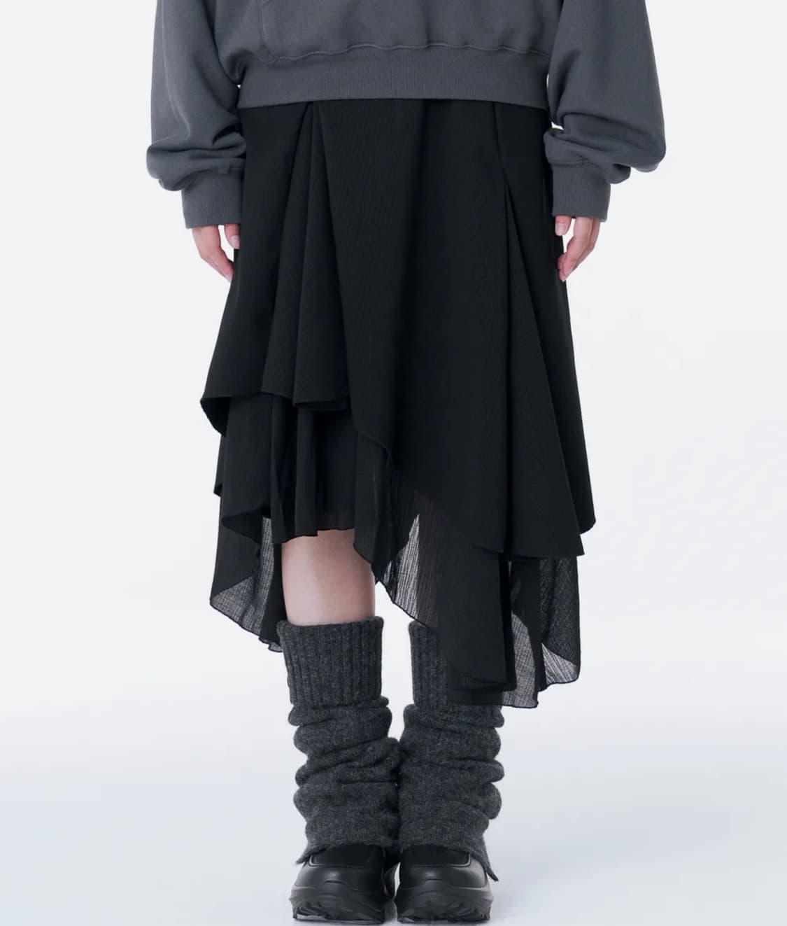 미세키서울 레이어드 스커트 Unbalanced layered skirt 상품이미지2