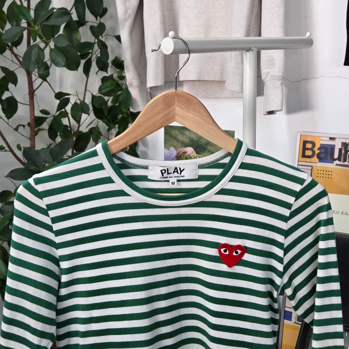 꼼데가르송 우먼 스트라이프 롱슬리브 M 상품이미지2