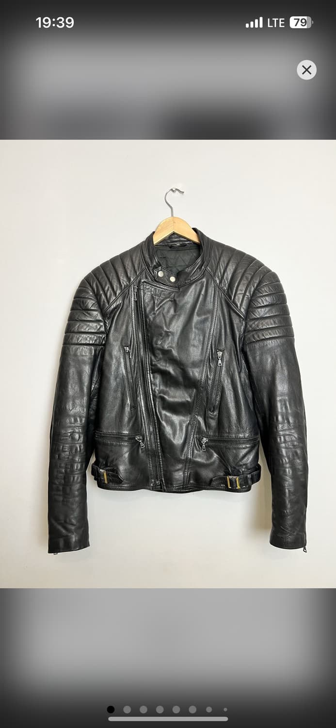 빈티지 모터사이클 레더 바이커 자켓 상품이미지1