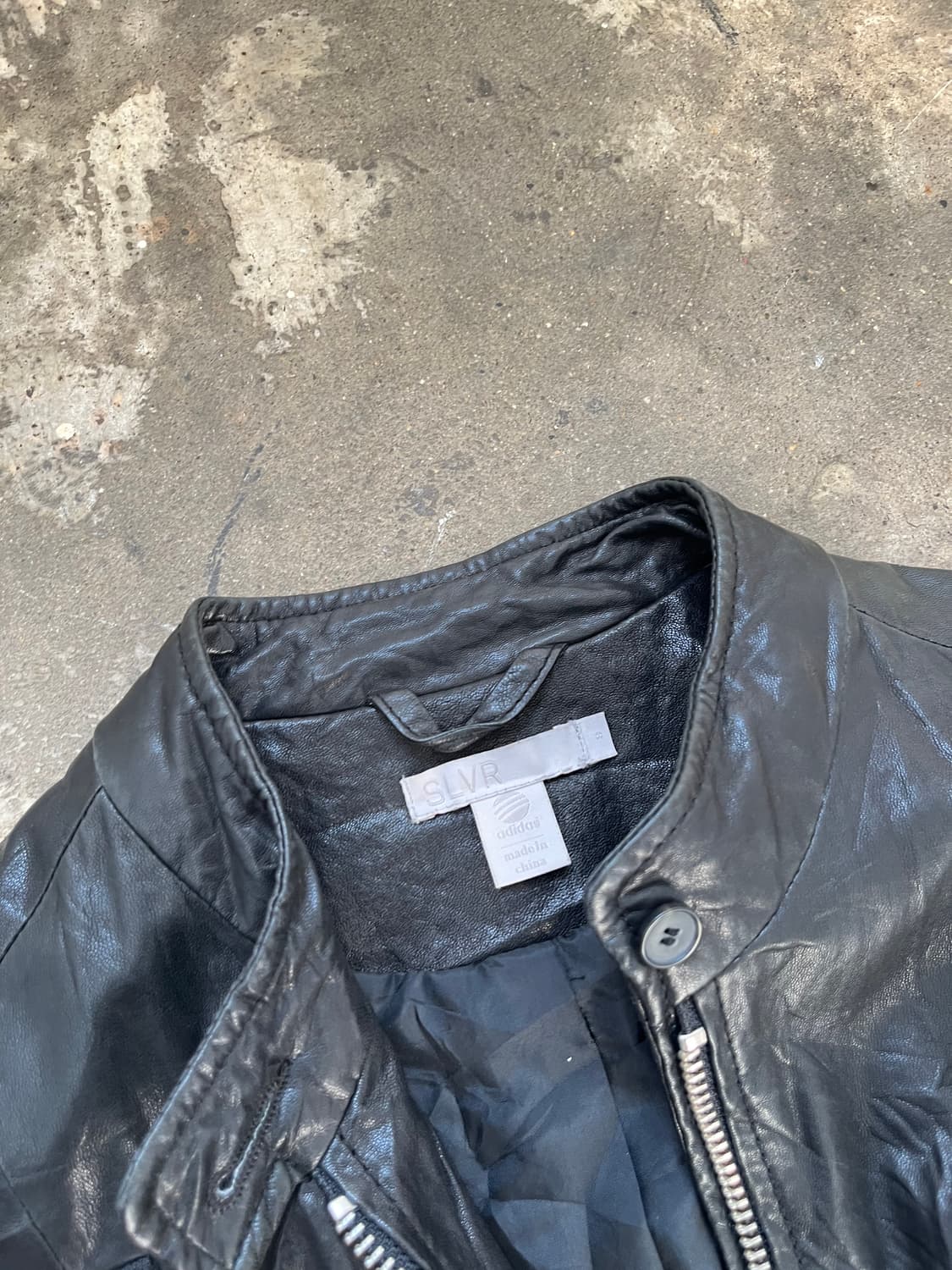 Adidas silver 리얼레더 모터 라이더 자켓  상품이미지6